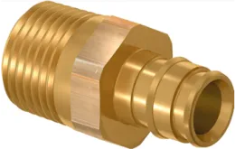 Usystems штуцер с наружной резьбой латунный для труб PE-Xa 16-R1/2"НР, тип 2 '100Ф