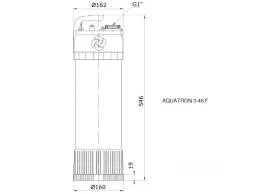 Автоматическая насосная установка AQUATRON 3-45 F, 1x220 В, 50 Гц, 0,75 кВт, трубное присоед: G 1", IP 68, Schuko 10 м, корпус: нерж сталь, раб колесо: композит, VANDJORD