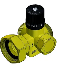 Термостатический смеситель TERMO-FAR, с накидной гайкой 1 1/2" НР 1"