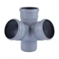 UPONOR КРЕСТОВИНА КАНАЛИЗАЦИОННАЯ УГЛОВАЯ Д.110/110ММ 88,5ГР. '10C