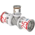 UPONOR S-PRESS PLUS ТРОЙНИК РЕДУКЦИОННЫЙ ЛАТУННЫЙ 25-16-25 '5И