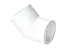 Угольник PP 45° ВВ Dу 20 - белый, SPL-EmirPlast 
