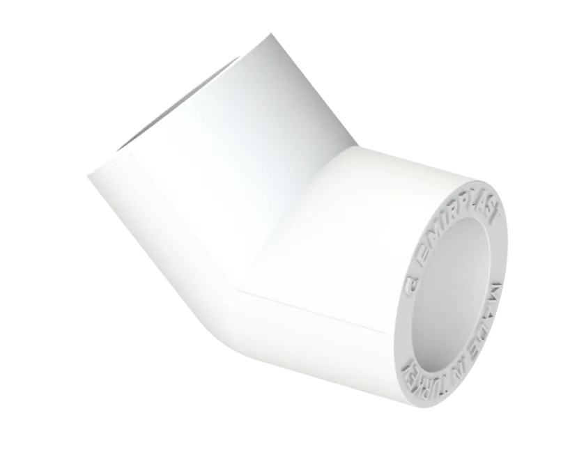 Угольник PP 45° ВВ Dу 20 - белый, SPL-EmirPlast