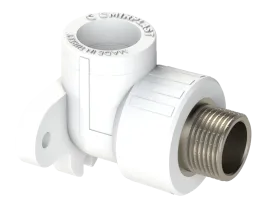 Водорозетка PP НР Dу 20X1/2'' - белый, никелированный, SPL-EmirPlast