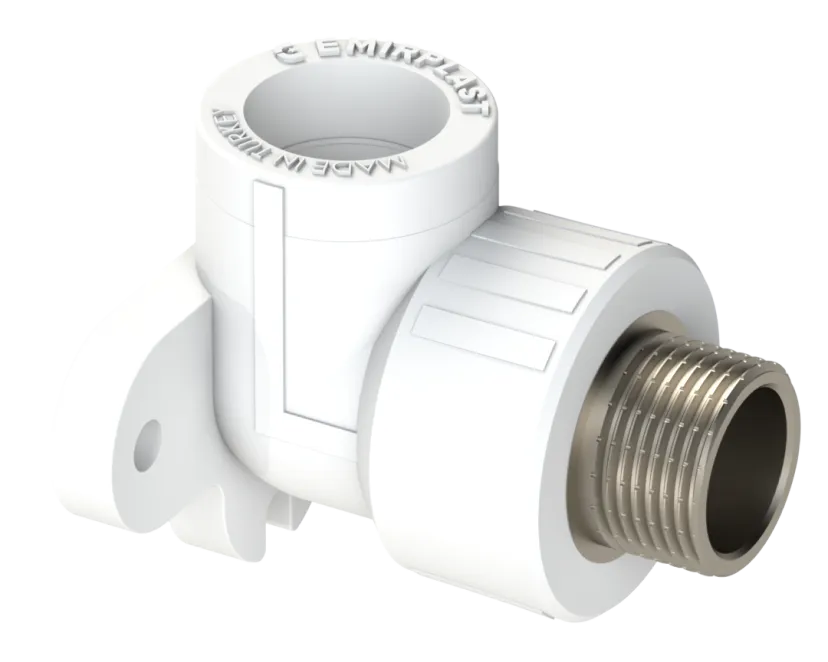 Водорозетка PP НР Dу 20X1/2'' - белый, никелированный, SPL-EmirPlast