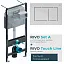 Комплект: Инсталляция для унитаза со сливным баком RIVO Set A + Панель смыва RIVO Touch Line Белый глянцевый