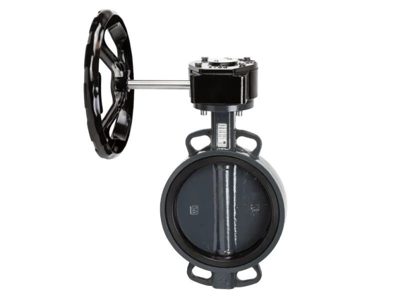 Затвор дисковой с редуктором ЗДМ DN 125 PN 16, Т= - 15°C до 120 °С, межфланцевый, EPDM, корпус-чугун, диск-сталь, Ридан