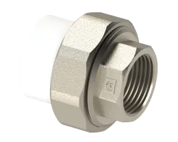 Американка PP ВР Dу 20X1/2'' - белый, никелированный, SPL-EmirPlast