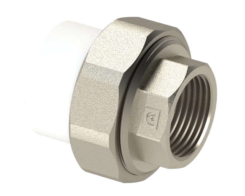 Американка PP ВР Dу 20X3/4'' - белый, никелированный, SPL-EmirPlast