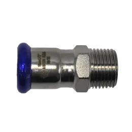 Пресс-фитинг с НР MVI, 22x1/2" (нержавеющая сталь)