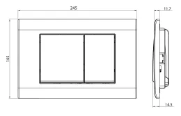 Клавиша для инсталляции CHARUS Minimalista FP.310.GRP.01, графит