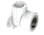 Водорозетка PP ВР Dу 25X1/2'' - белый, никелированный, SPL-EmirPlast 