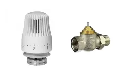 Комплект: 013G7026R_клапан терморегулирующий TR-G DN 20 PN 16, Т=120 °С, прямой, никелированный, с внутренней резьбой; 013G7084R_Термостатический элемент TR 84, жидкостной датчик, для установки на клапаны TR-N и TR-G c присоединительной резьбой М30×1
