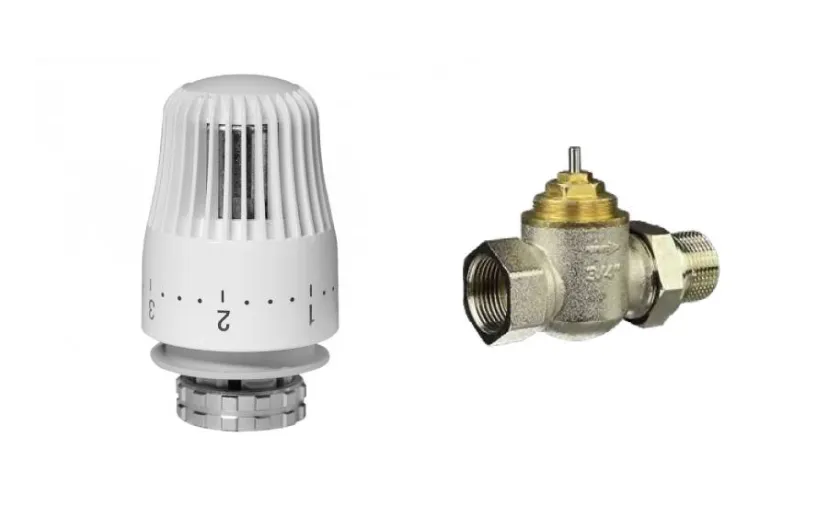 Комплект: 013G7026R_клапан терморегулирующий TR-G DN 20 PN 16, Т=120 °С, прямой, никелированный, с внутренней резьбой; 013G7084R_Термостатический элемент TR 84, жидкостной датчик, для установки на клапаны TR-N и TR-G c присоединительной резьбой М30×1