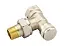 Клапан запорный LV DN 15 PN 10, Т=120 °С, угловой,никелированный, с возможностью опорожнения, для бокового присоединения к радиатору, Ридан