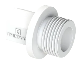 Заглушка резьбовая с о-ринг PP Dу 1'' - белый, SPL-EmirPlast