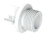 Заглушка резьбовая с о-ринг PP Dу 1/2'' - белый, SPL-EmirPlast 