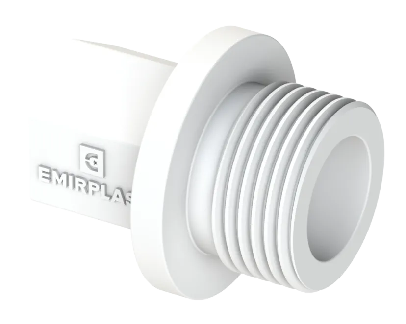 Заглушка резьбовая с о-ринг PP Dу 1/2'' - белый, SPL-EmirPlast