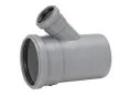 UPONOR ТРОЙНИК КАНАЛИЗАЦИОННЫЙ ДВУХРАСТРУБНЫЙ Д.160/110ММ 45ГР ПП '1C