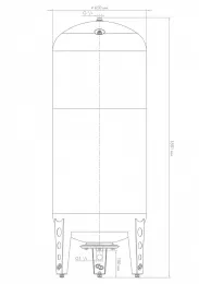 Гидроаккумулятор В 500, макс давление: 10 бар, 500 л, материал фланца: Оцинк. сталь, компановка: Вертикальная, Джилекс