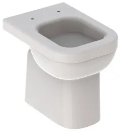 Напольный унитаз с горизонтальным смывом Geberit Renova Comfort Square, увеличенной высоты, полузакрытая форма, горизонтальный выпуск: T=55.5см, Белый