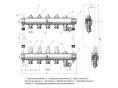 Коллектор нержавеющая сталь Wester 1"-3/4 в сборе на 10 выходов с 2 заглушками