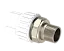 Прямой адаптер для радиатора PP Dу 20X3/4'' - белый, никелированный, SPL-EmirPlast 