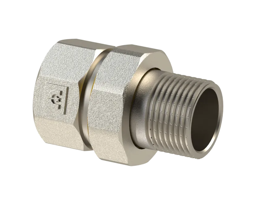 Сгон прямой с американкой ВН/НР  3/4'' - Никелированный
