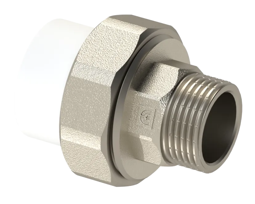 Американка PP НР Dу 20X3/4'' - белый, никелированный, SPL-EmirPlast