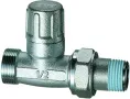 Запорный вентиль серия S2012, прямой, НР М24х19 х 1/2" с прокладкой из EPDM на хвостовике к радиатору