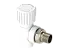 Угловой радиаторный вентиль PP Dу 20x1/2” - белый, никелированный, SPL-EmirPlast 