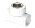 Комбинированный тройник PP ВР Dу 20X1/2'' - белый, никелированный, SPL-EmirPlast