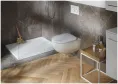 Подвесной унитаз вертикальный смыв Geberit Renova Comfort, увеличенной высоты, закрытая форма, Rimfree: T=53см, Белый