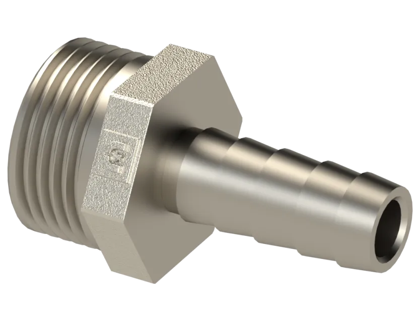 Штуцер для шланга  1/2''x10 - Никелированный