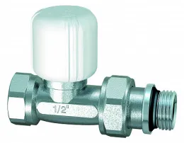 Регулирующий вентиль, прямой, ВР 1/2" с резьбовым герметиком Loctite Dri-Seal на хвостовике к радиатору