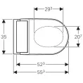 Подвесной унитаз-биде AquaClean Tuma Comfort: Керамический унитаз: белый / KeraTect, Декоративная панель: стекло черное, Geberit