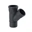 Тройник Geberit Silent-Pro 45°: d=90мм, d1=50мм