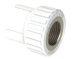 Комбинированная муфта PP ВР Dу 20X3/4'' - белый, никелированный, SPL-EmirPlast