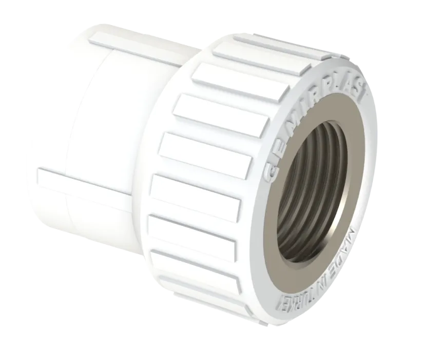 Комбинированная муфта PP ВР Dу 25X1/2'' - белый, никелированный, SPL-EmirPlast