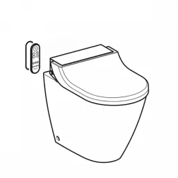Напольный унитаз-биде Geberit AquaClean Tuma Comfort: Черный / Стекло