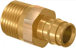 Usystems штуцер с наружной резьбой латунный для труб PE-Xa 16-R1/2"НР, тип 1 '100Ф