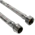 Гибкая подводка для воды в оплетке с ПВХ покрытием 1/2"г/ш-100см