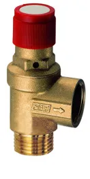 Предохранительный клапан 6 бар, НР-ВР 1/2"х1/2", без покрытия