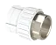 Комбинированная муфта PP НР Dу 20X3/4'' - белый, никелированный, SPL-EmirPlast 