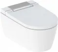 Подвесной унитаз-биде AquaClean Sela: Керамический унитаз: белый / KeraTect, Декоративная панель: Глянц. хром, Geberit