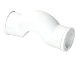 Обводное колено короткое PP Dу 25 - белый, SPL-EmirPlast