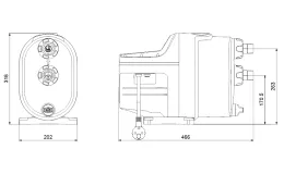 Cамовсасывающая насосная установка SCALA1 3-35 Schuko, 1x230 В, 50 Гц, 0,72 кВт, вход/выход R 1" PN8, кабель-1,5 м, корпус и колесо-композит, Grundfos
