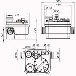 Канализационная станция SFA SANICUBIC 1 WP IP68 NM (1500 Вт)