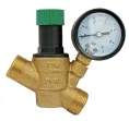 Редуктор снижение давления с манометром 1/2"г -1/2"г и 3/4"ш
