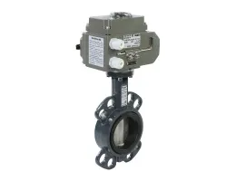 Затвор дисковый с электроприводом 082X4401R ЗДМ + 082X4500R АМБ + 082X4482R переходник 9/11 мм; DN 50 PN 16, Т= - 15°C до 120 °С, межфланцевый,  АМБ 220 В переменный ток, EPDM, корпус-чугун, диск-чугун, Ридан